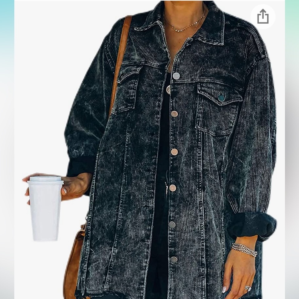 Oversized corduroy Shacket